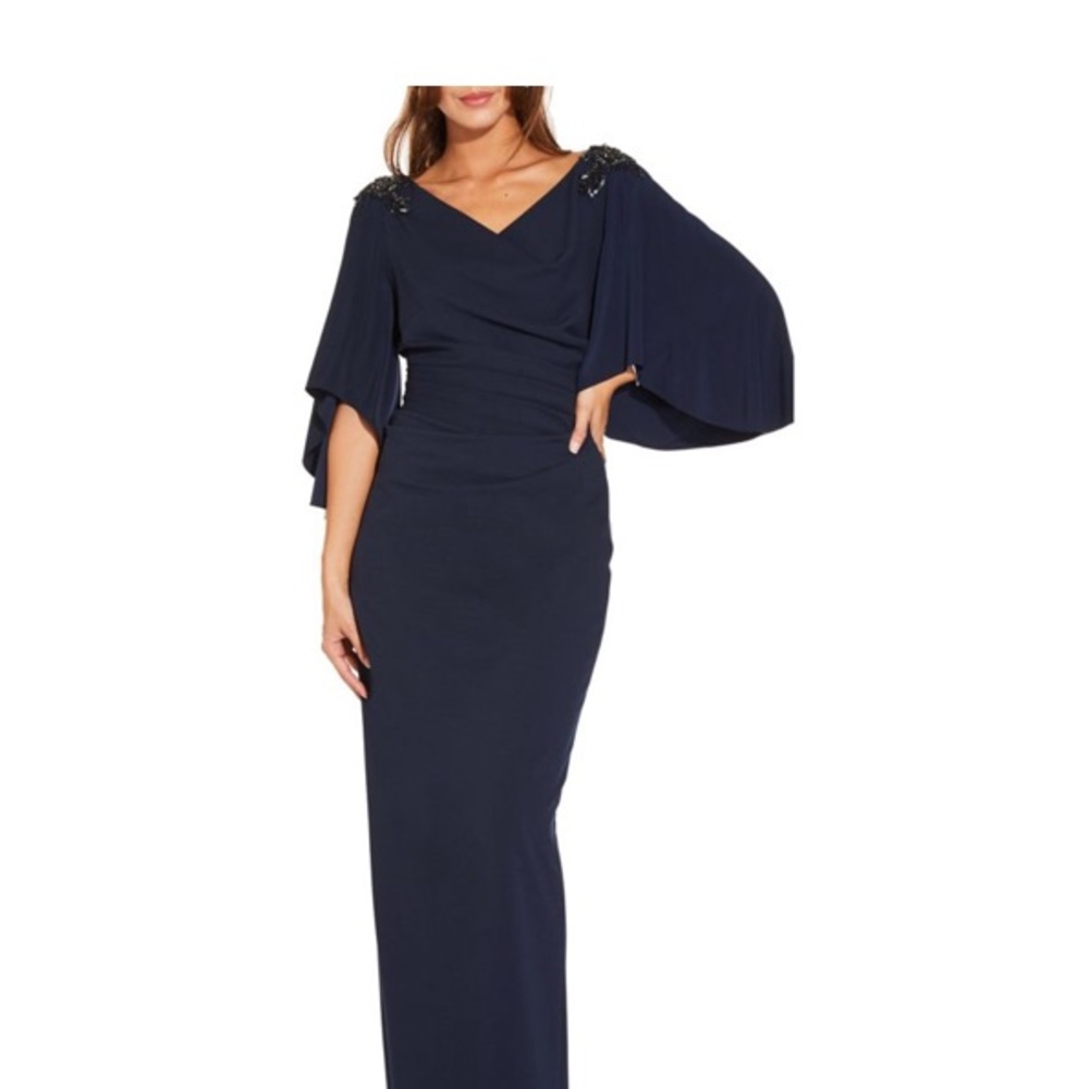 Adriana Pappel navy gown